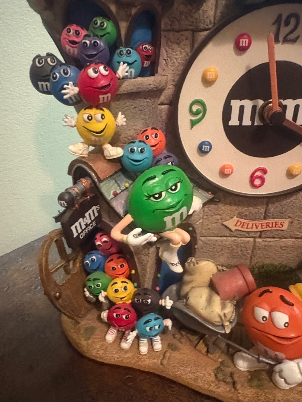 M&M'S Multi-Color Character Factory Clock from The Danbury Mint - Picture 4 of 11